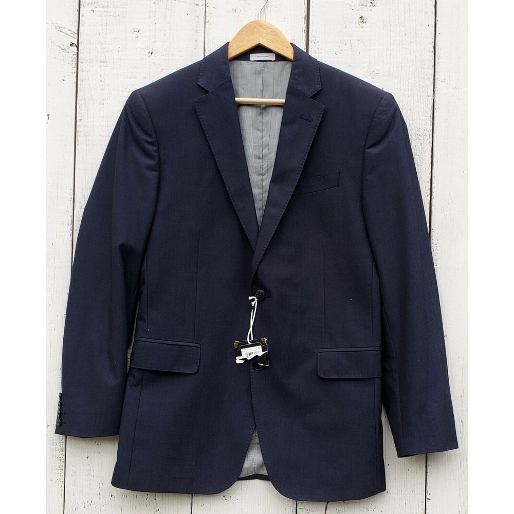 JF J. Ferrar Dark Blue Wool Blazer Suit Jacket Slim Fit Men's Size 40R NEW